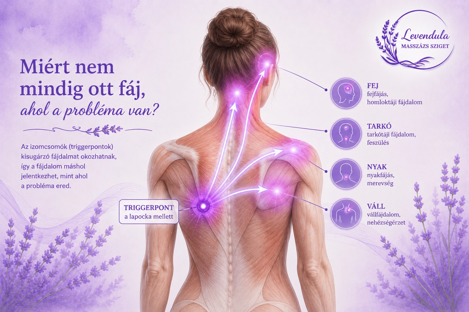 Miért nem mindig ott fáj, ahol az izomcsomó van